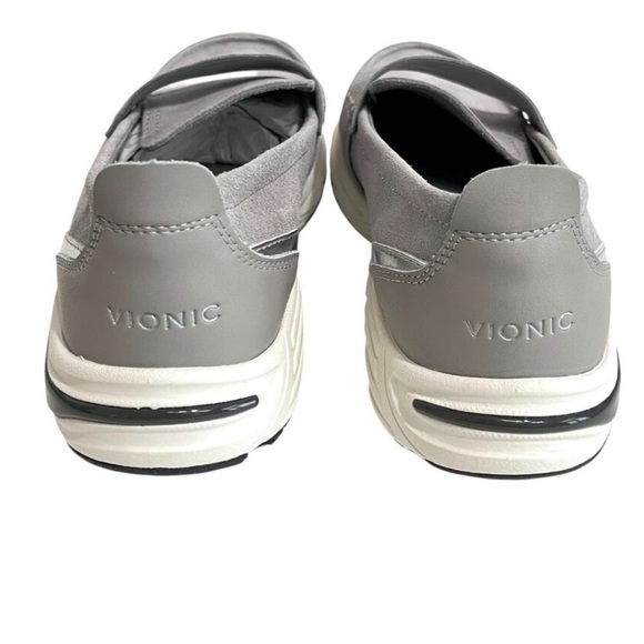 Vionic 23Walk Grey Suede Orthotic Walking Arch Support Comfort Loafer NWOT - Picture 8 of 12